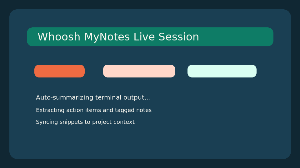 Animated preview of Whoosh MyNotes